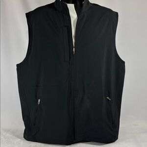 Men's Black Golf Vest Pebble Beach Wind Water Resistant